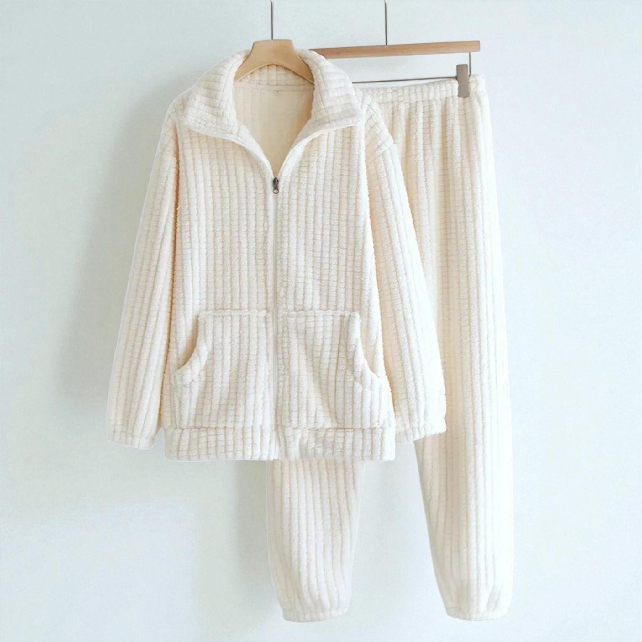 matching-couple-loungewear-cozy-zip-up-jacket-set-plush-coral-fleece