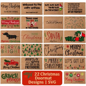Funny Christmas Cricut SVG Mat Bundle |Cut Files for Cricut & Silhouette | Craft Designs for DIY Projects, T-Shirts, Decals, Sublimation