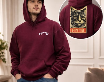 Sweat à capuche chat vintage | Sweat à capuche graphique rétro esthétique | Cadeau pour amoureux des chats | Sweat-shirt unisexe streetwear, FIYTB