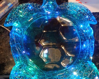 Handcrafted Large Resin Turtle – Beach House Accent.