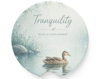 Posavasos de esteatita con forma de pato / Portavasos redondo