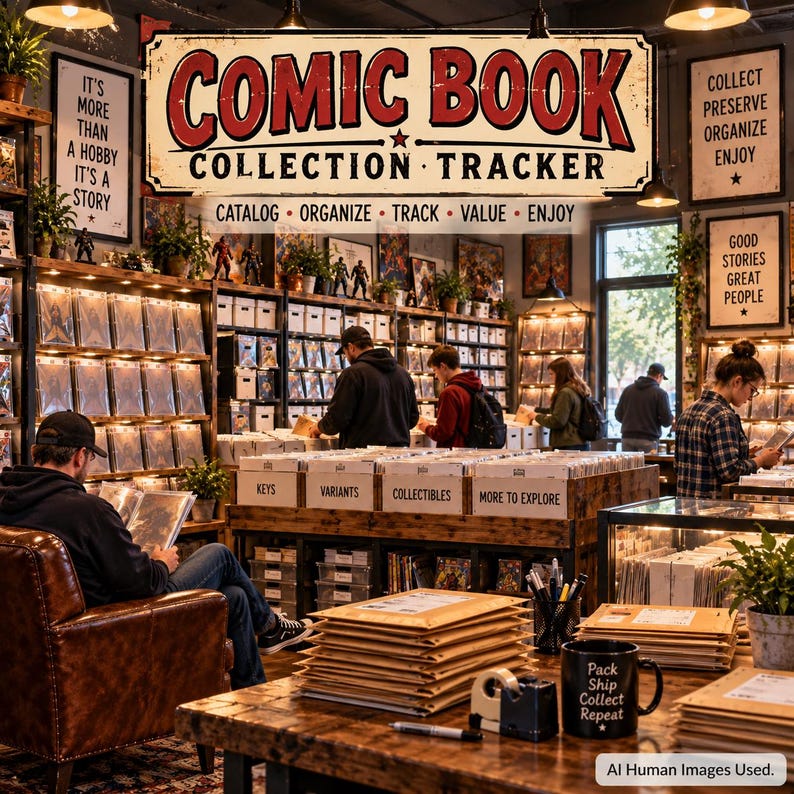 Comcic Book Racking Comic Book Collection Tracker Google Sheets | Comic Inventory, Value ...