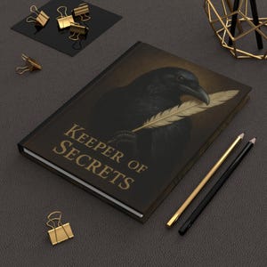 Mystical Raven Hardcover Journal | Gothic Dark Academia Notebook