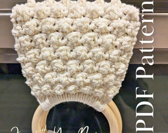 Patrón de ganchillo para toallero texturizado: decoración de cocina rápida, fácil, elegante e ideal para principiantes / Descarga instantánea en PDF