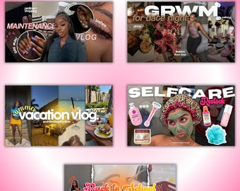 5 bewerkbare canva-miniaturen | YouTube-brandingkit
