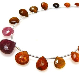 AAA Natural Tourmaline Gemstone Beads - Faceted Heart Shape AA+ Loose Beads 6MM-14MM, 20Pc for Jewelry Making