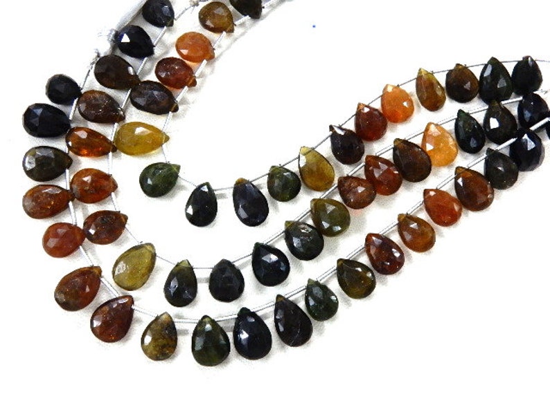 Tourmaline,Tourmaline Beads,Tourmaline Pear-Drops,Tourmaline Briolette,AA Faceted Drops Size-10x12-9x14MM 315Carat-3 Strand