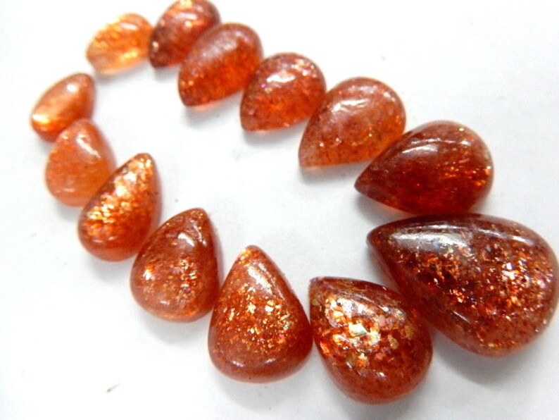 Sunstone Gemstone,Natural Sunstone,Sunstone Pear,Gemstone Cabochon Sunstone Cabochon