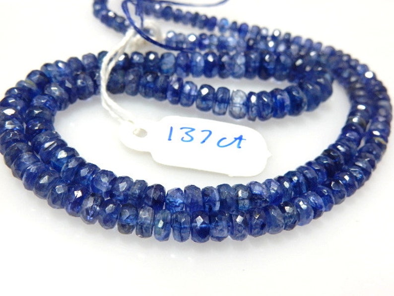 Kyanite,Kyanite Beads,Kyanite Rondelle,Faceted Beads,Gemstone AAA Quality Size 4 To 7MM approx 18/'/' Natural Wholesale Price
