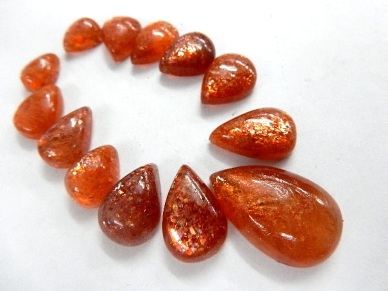 Sunstone Gemstone,Natural Sunstone,Sunstone Pear,Gemstone Cabochon Sunstone Cabochon