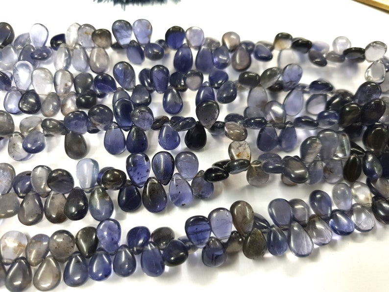 Iolite Beads,Gemstone Beads,loose Stone Beads,Pear Drops,Nice Blue