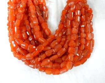 AAA rote Karneol Edelsteinperlen: facettierte Nuggets, Tumble Form (19 Stück, 10x12-12 x 16 MM)