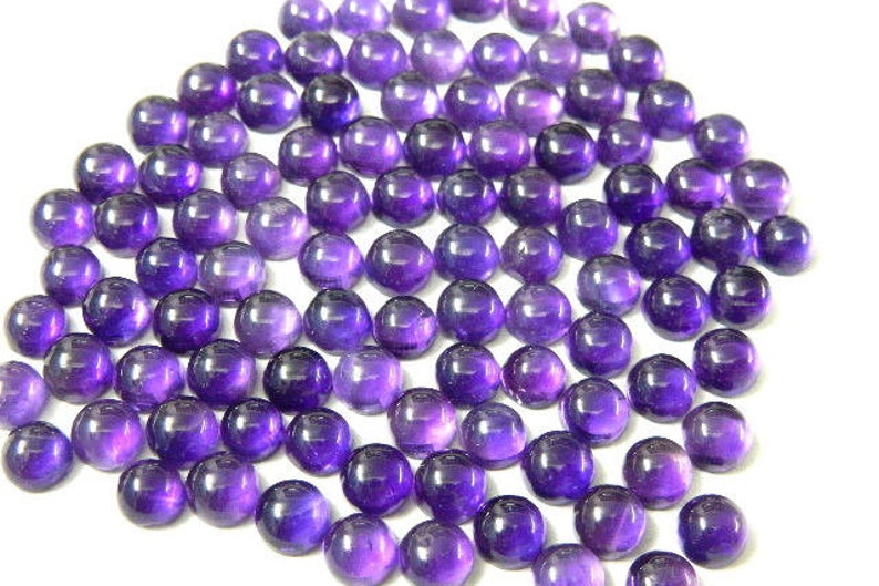 Amethyst Cabochon,Amethyst Gemstone,Amethyst Round,5MM