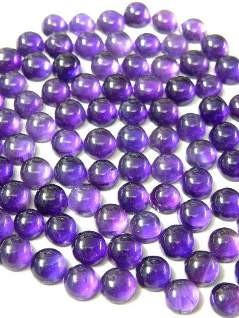 Amethyst Cabochon,Amethyst Gemstone,Amethyst Round,5MM