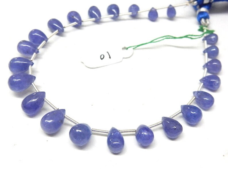 Tanzanite Beads,Tanzanite-Tear-Drops,Beads-Super Top AAA High Quality Dark Blue Tanzanite Smooth Briolette Tear-Drops Size-5-8MM Tanzanite