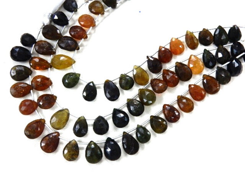 Tourmaline,Tourmaline Beads,Tourmaline Pear-Drops,Tourmaline Briolette,AA Faceted Drops Size-10x12-9x14MM 315Carat-3 Strand