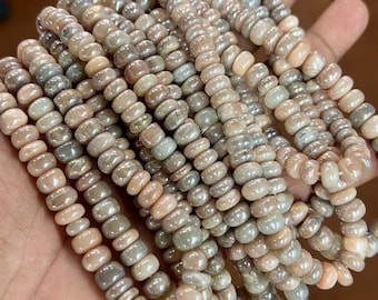 Brown Coach Peach Smooth Rondell Premium Quality Jewelry Making Wholesale Beads Size 10-12mm 15in