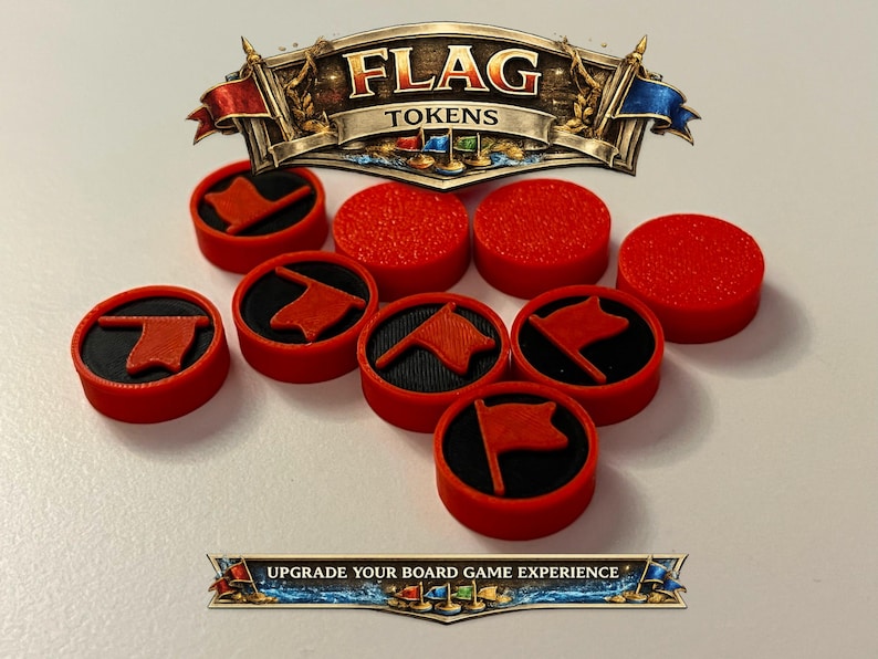 Generic Flag Game Tokens – Board Game Pieces - Etsy