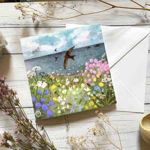 Swifts greeting card, blank card, bird lover