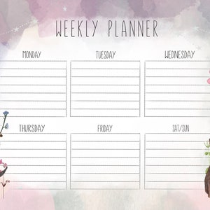 A4 Planner Desk Planner Illustrated Work From Home Undated - Etsy