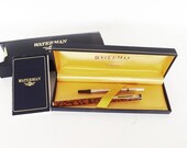 Vintage Waterman Pen, Waterman Ball Point Pen, Writing Instrument, Collectible Ink Pen, Waterman Cognac Lacquer Pen, Writing Accessories