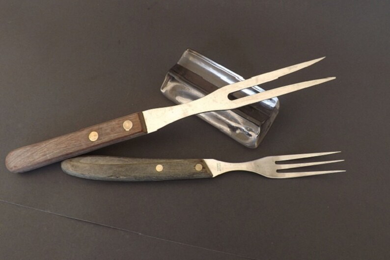 Vintage Cutlery Carving Forks Burrell Cutlery Robeson Etsy