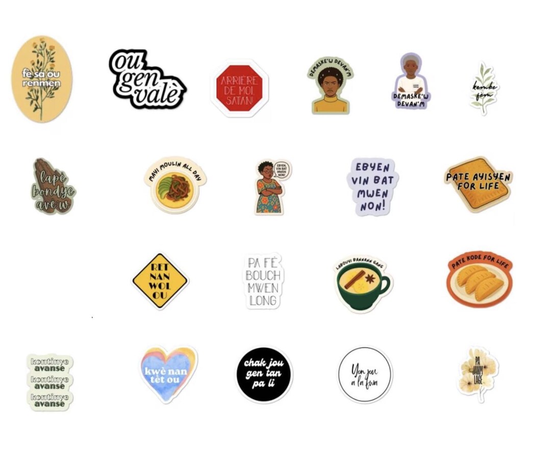Haitian Creole Stickers | Fun Words & Expressions | Haitian Pride ...