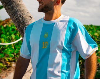 Vintage Argentina Shirt, Premium Heavyweight Oversized T Shirt, Retro Argentina Soccer Football Tee, World Cup Fanwear, Argentina Gift