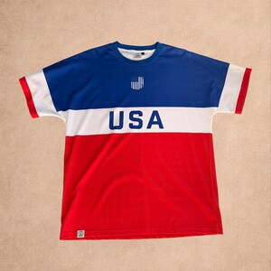 Vintage USA Soccer T-Shirt, Heavyweight Cotton Retro Football Tee, Premium Heavyweight Oversized T Shirt, World Cup Fanwear, USA Gift bild 4