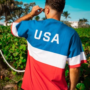 Vintage USA Soccer T-Shirt, Heavyweight Cotton Retro Football Tee, Premium Heavyweight Oversized T Shirt, World Cup Fanwear, USA Gift bild 3