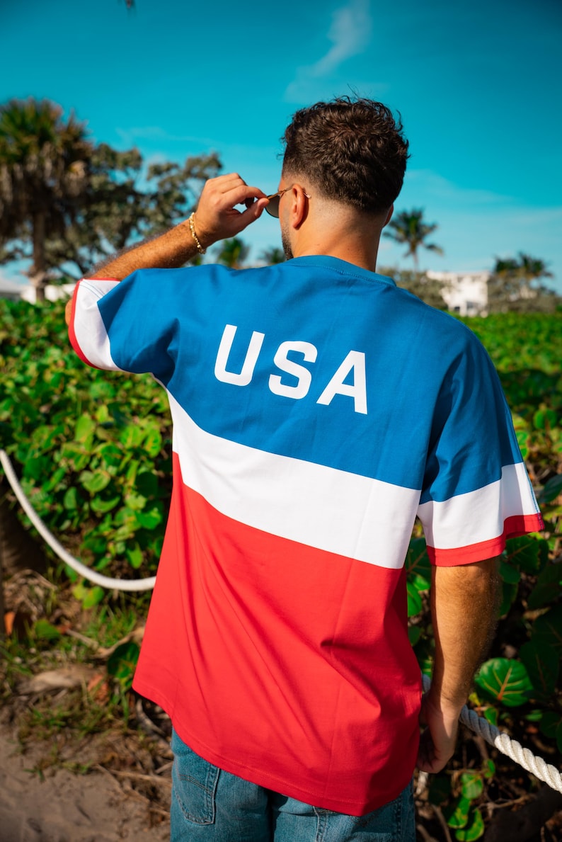 Vintage USA Soccer T-Shirt, Heavyweight Cotton Retro Football Tee, Premium Heavyweight Oversized T Shirt, World Cup Fanwear, USA Gift bild 3