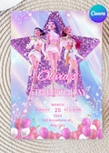 Kpop Birthday Invitation | Anime Party, Kids Card (Digital Download) product logo