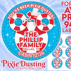 Custom Lifesaver Pixie Dusting Cruise Tags: Printable Digital Download for Disney Vacations