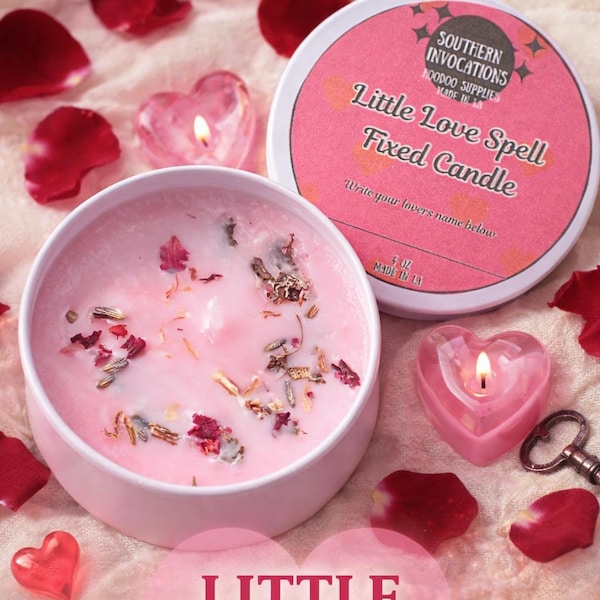 Fixed Little Love Spell Candle – Attraction, Relationship Enrichment, Self-love, Valentines Day