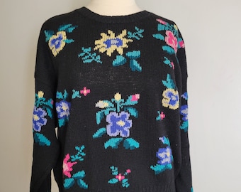 Vintage Orvis Floral Pullover Pullover Sz XL