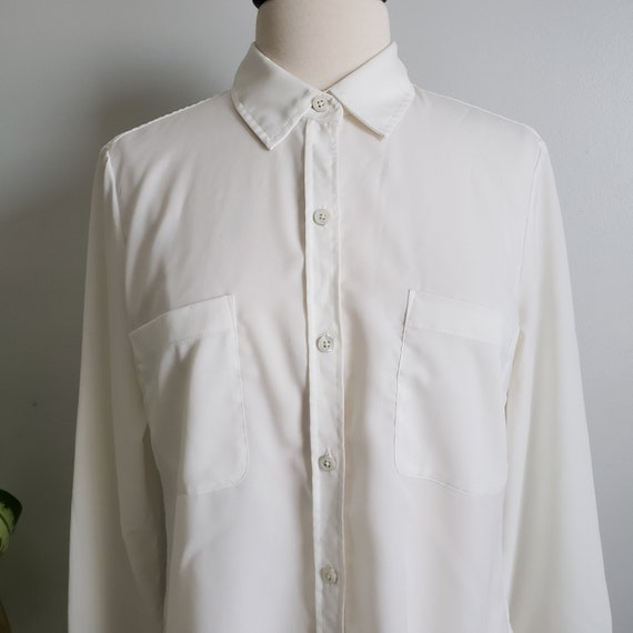 Vintage Coldwater Creek Cream Pocket Longsleeves … - image 7