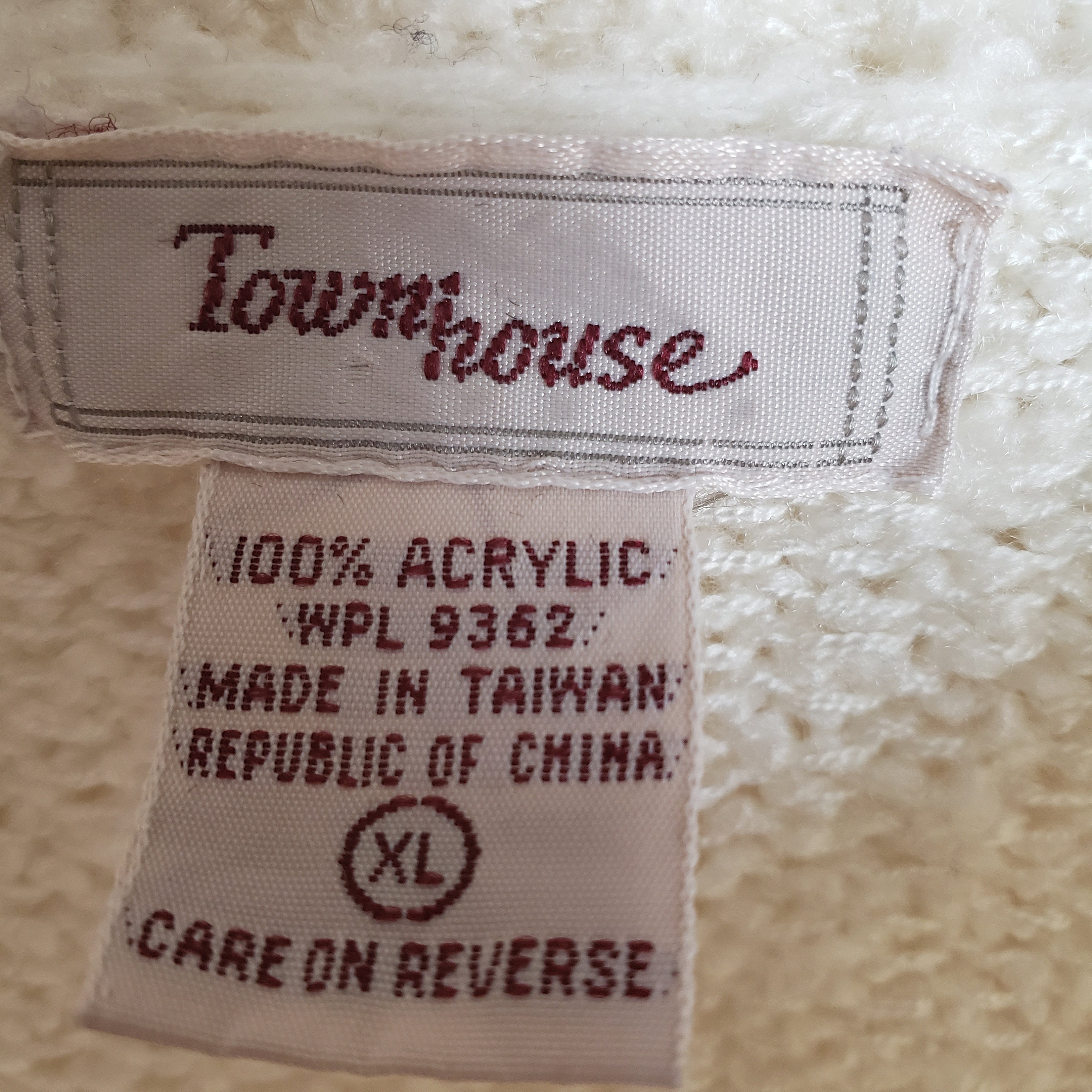 Vintage Town House Cozy Cream Sweater Cardigan XL Runs Small - Etsy