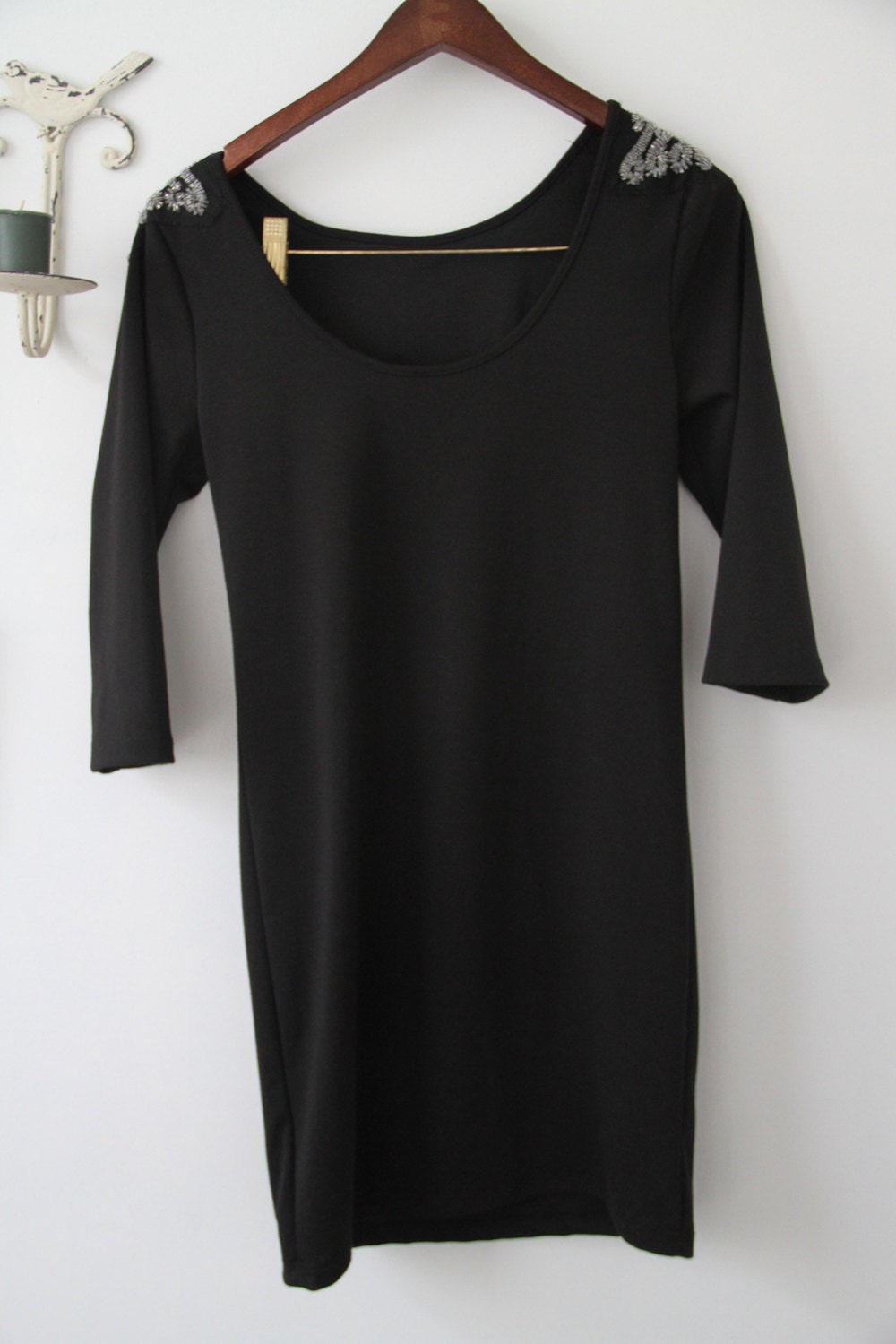 S A L E Was 45.00 MOD Beaded Cocktail Bodycon Dress M/L - Etsy
