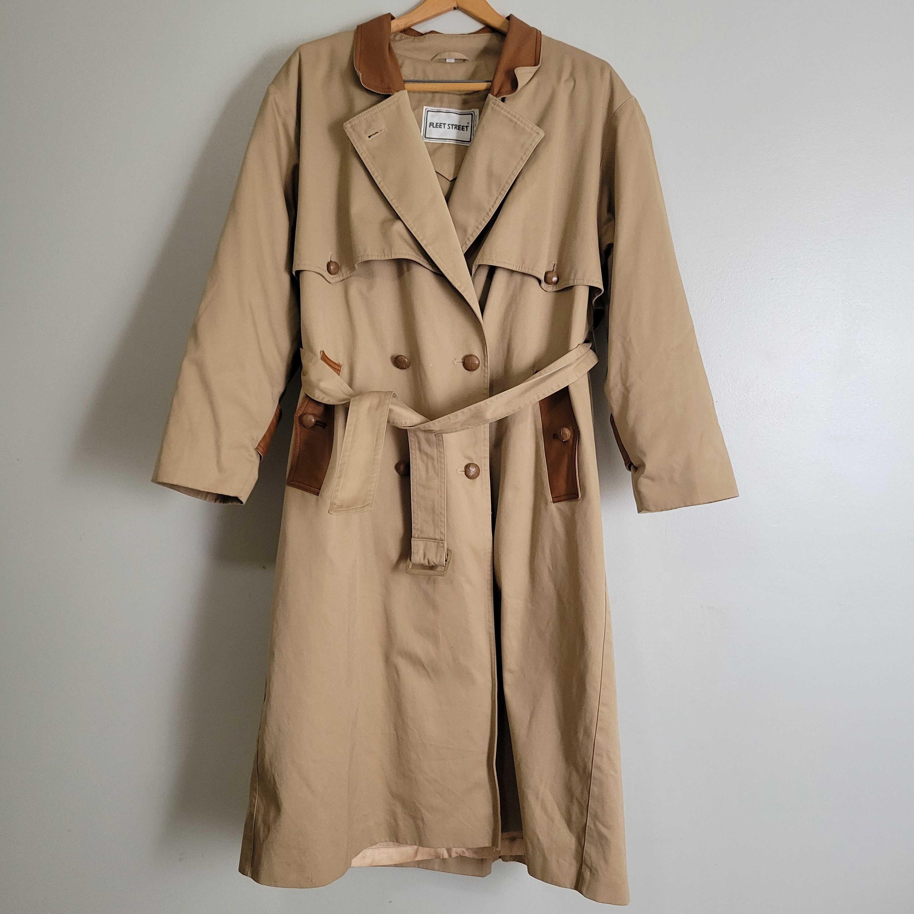 LOUIS VUITTON Vintage LV Monogram Trench Coat 36 Gray 