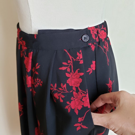 Vintage Koret Maxi Pleated Floral Skirt Size 10 - image 3