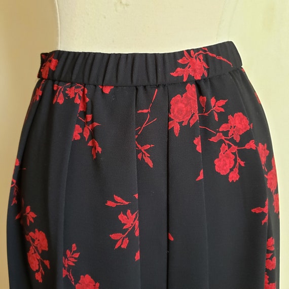 Vintage Koret Maxi Pleated Floral Skirt Size 10 - image 5