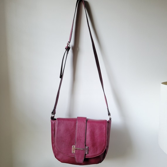 Vintage Liz Claiborne Red Berry Sling Bag Flap Front Etsy