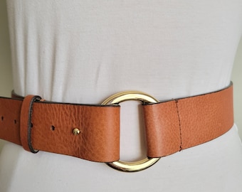 Vintage Liz Claiborne Braun breiter Ringgürtel Größe Medium