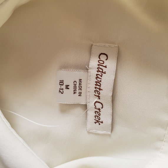 Vintage Coldwater Creek Cream Pocket Longsleeves … - image 9