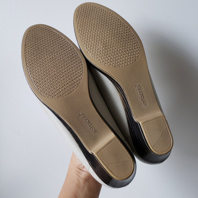 Storlek 9,5 N Vintage New Old Stock Vävda Loafers Off White Färg bild 7