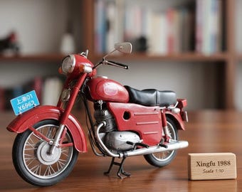 Handcrafted Xingfu 250 A 1988 Miniature Motorcycle - Recycled Metal Model