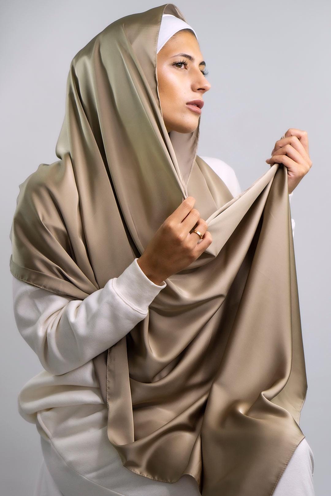 Gold Satin Hijab UK