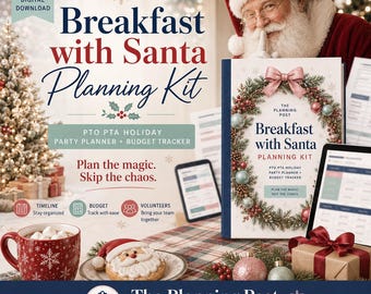 Breakfast with Santa Planning Kit, PTO PTA Holiday Party Planner (Digital Download)