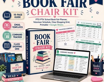 Book Fair Planning Guide for PTO PTA | Volunteer Command Tracker and Chair Guide