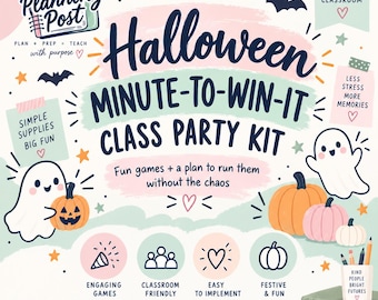 Halloween Minute-to-Win-It Class Party Kit, Grades K-8 (Digital Download)